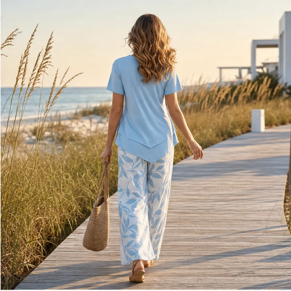 Lullara™ – Layered Tunic Top & Wide-Leg Trouser Set + 50% OFF - Image 3
