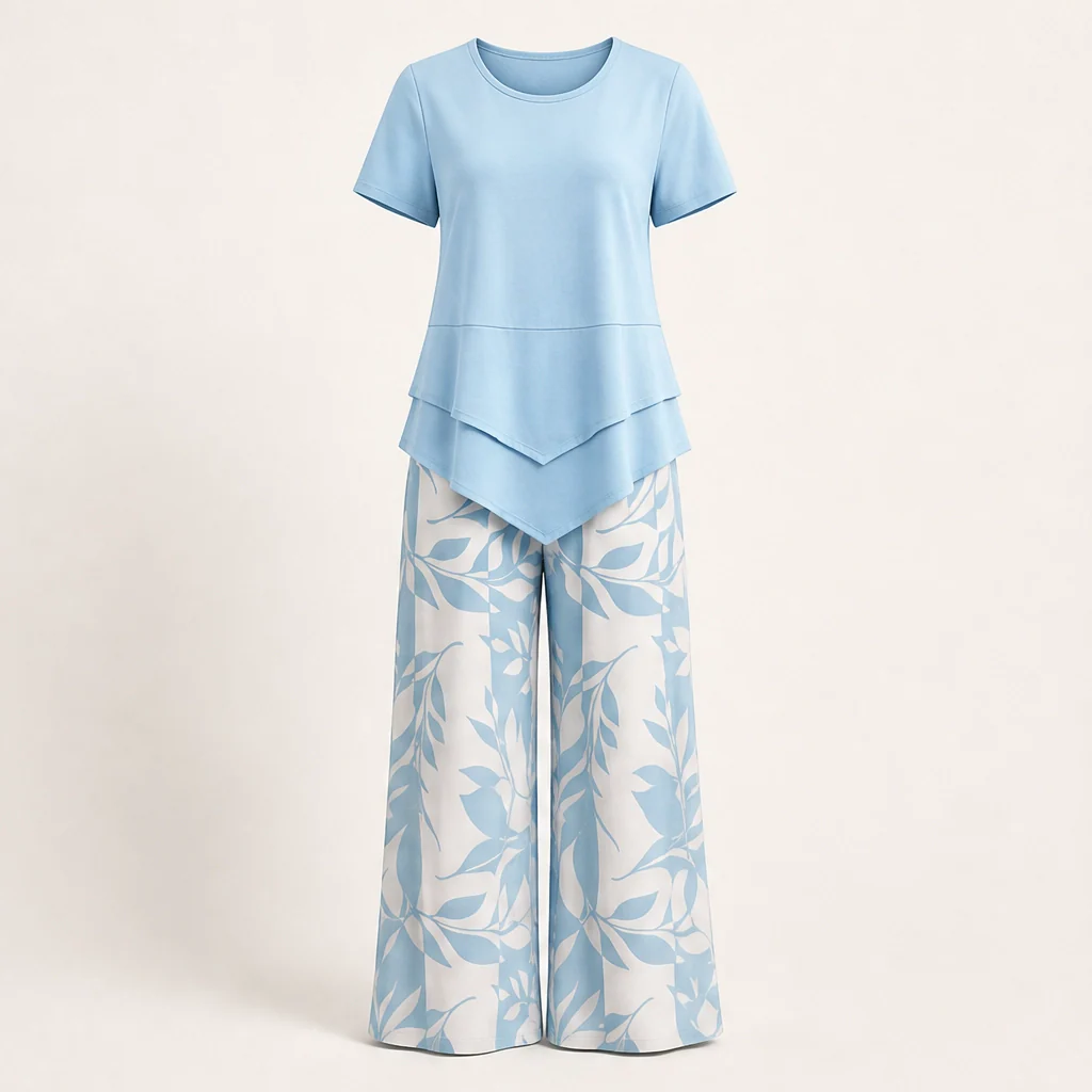 Lullara™ – Layered Tunic Top & Wide-Leg Trouser Set + 50% OFF - Image 9