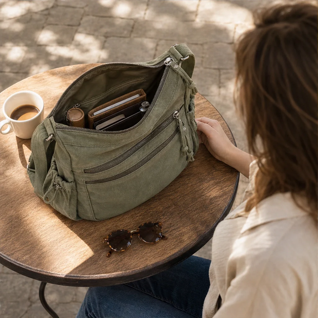 Marlowe™ – Multi-Pocket Slouchy Hobo Shoulder & Crossbody Bag + 50% OFF - Image 3