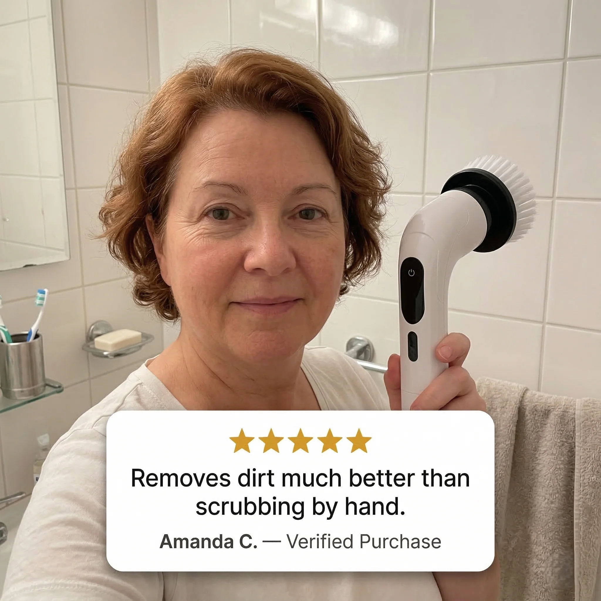 Skrubex™ – 9-in-1 Electric Cleaning Brush with 6 Brush Heads, IPX7 Waterproof, 3-Speed Motor for Bathroom, Kitchen & Car +50% OFF - Image 7