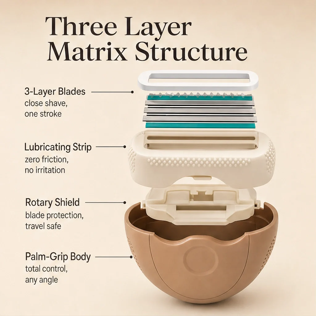 Silkael™ – Portable 3-Layer Rotary Shaver with Built-In Cover + 50% OFF - Image 5