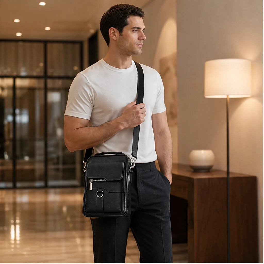 Roven™ – Water-Resistant PU Leather Crossbody Messenger Bag for Men + 50% OFF