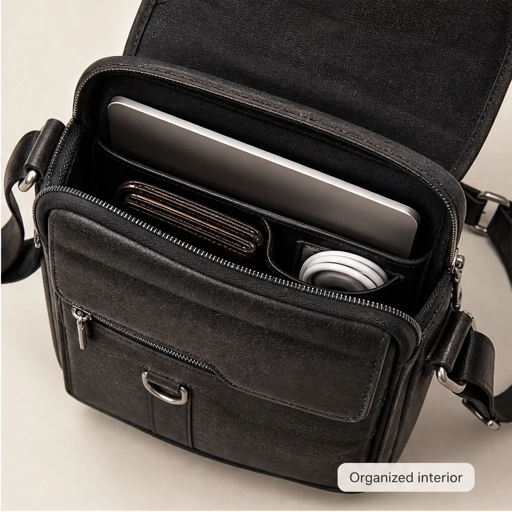 Roven™ – Water-Resistant PU Leather Crossbody Messenger Bag for Men + 50% OFF - Image 6
