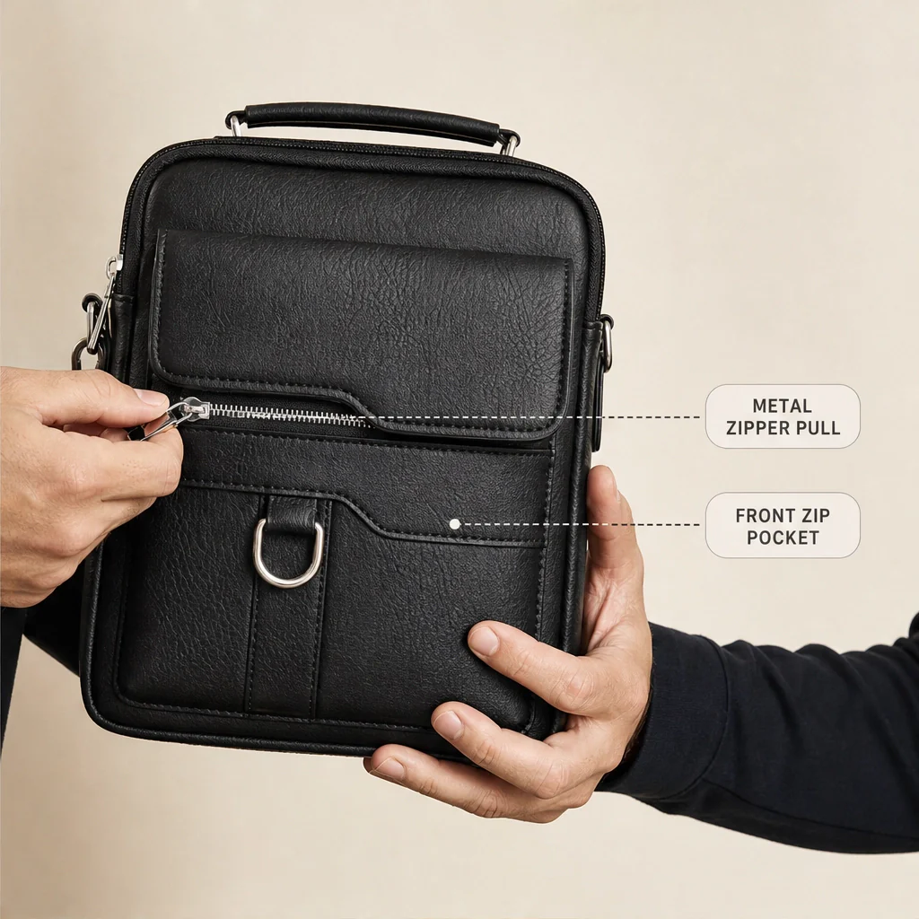 Roven™ – Water-Resistant PU Leather Crossbody Messenger Bag for Men + 50% OFF - Image 7