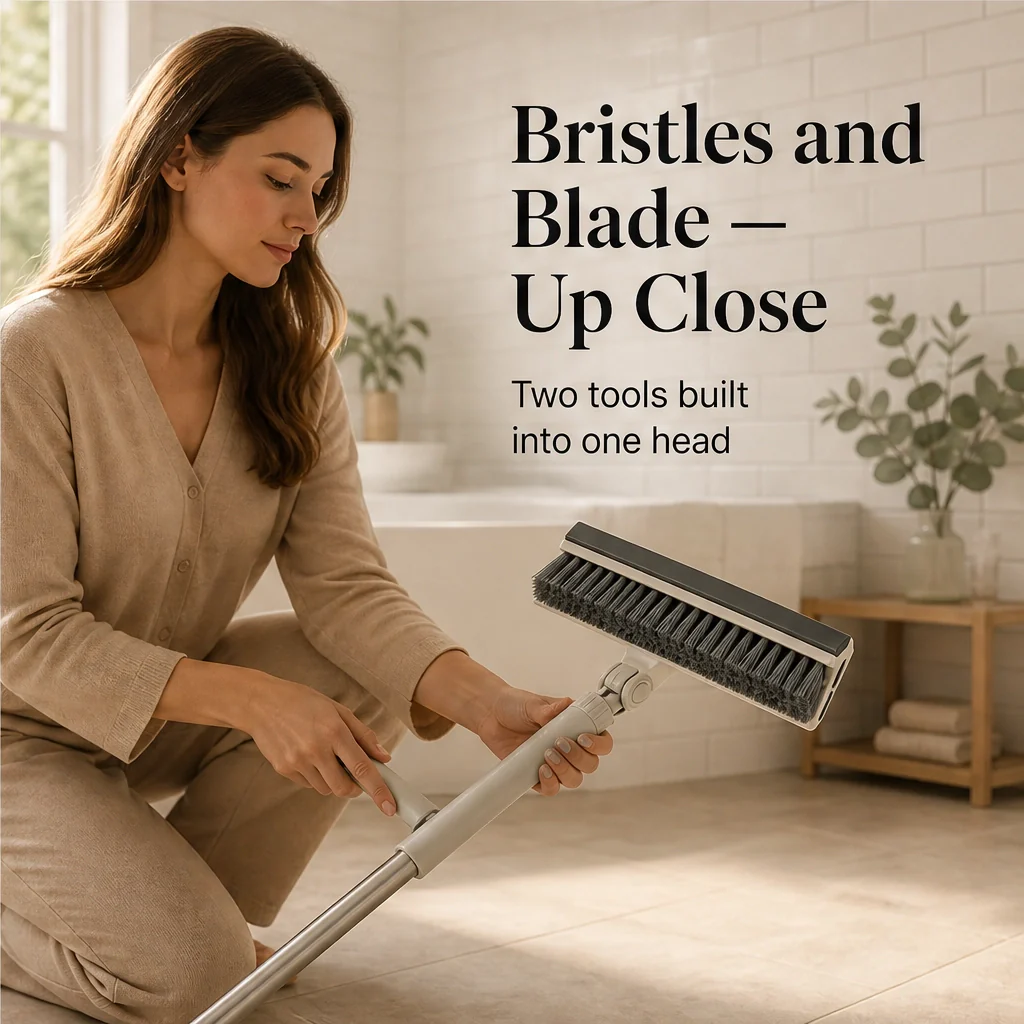 Glidewell™ – 2-in-1 Scrub & Squeegee Brush with Long Swivel Handle + 50% OFF - Image 2
