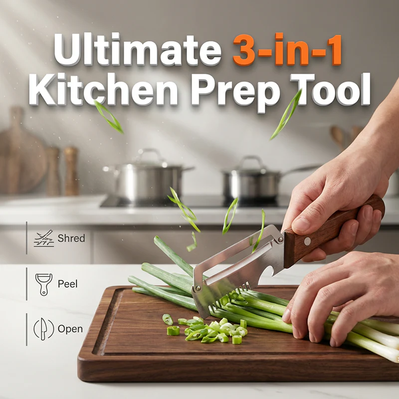 Verdetta™ – 3-in-1 Scallion Slicer, Vegetable Peeler & Bottle Opener Kitchen Tool + 50% OFF - Image 2