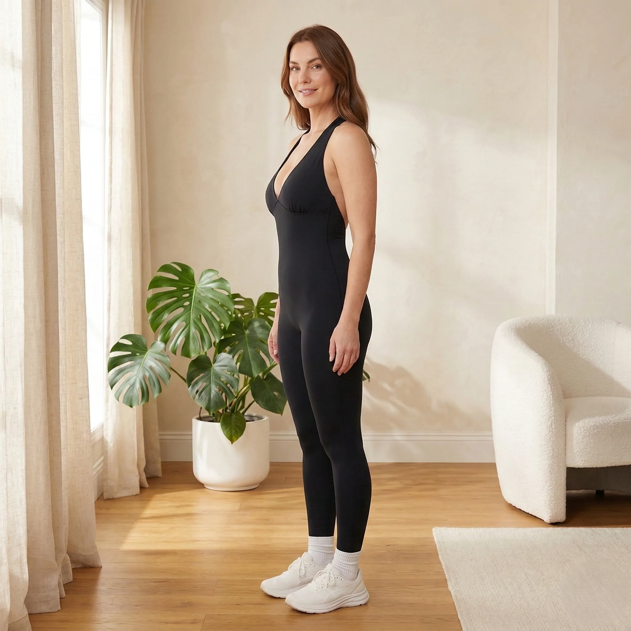 Veluna™ – Tummy Control Seamless V-Neck Shaping Jumpsuit +50% OFF - Image 2