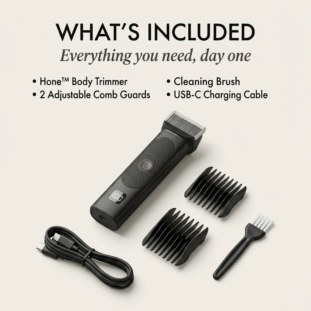 Hone™ – L-Shaped Safety Blade Body Trimmer for Men | LED Display | 90-Min Battery + 50% OFF - Image 6