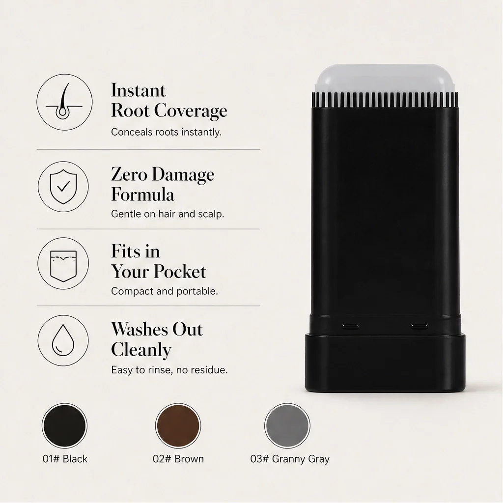 Rootveil™ – No-Mix Comb-In Grey Coverage Hair Color Refill + 50% OFF