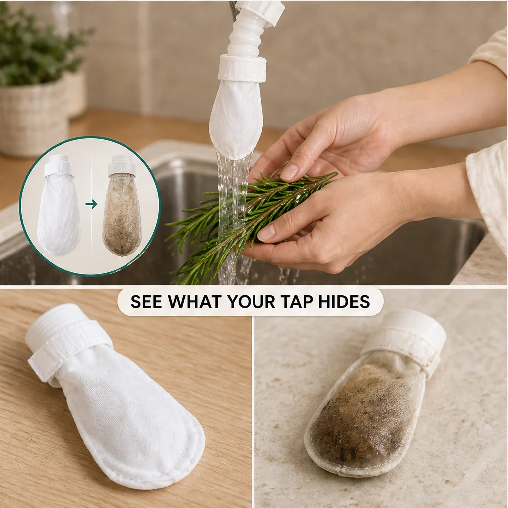 Clarivo – Slip-On Faucet Filter for Rust & Sediment, No-Tool Install (50 Pack + 10 Straps) + 50% OFF - Image 2