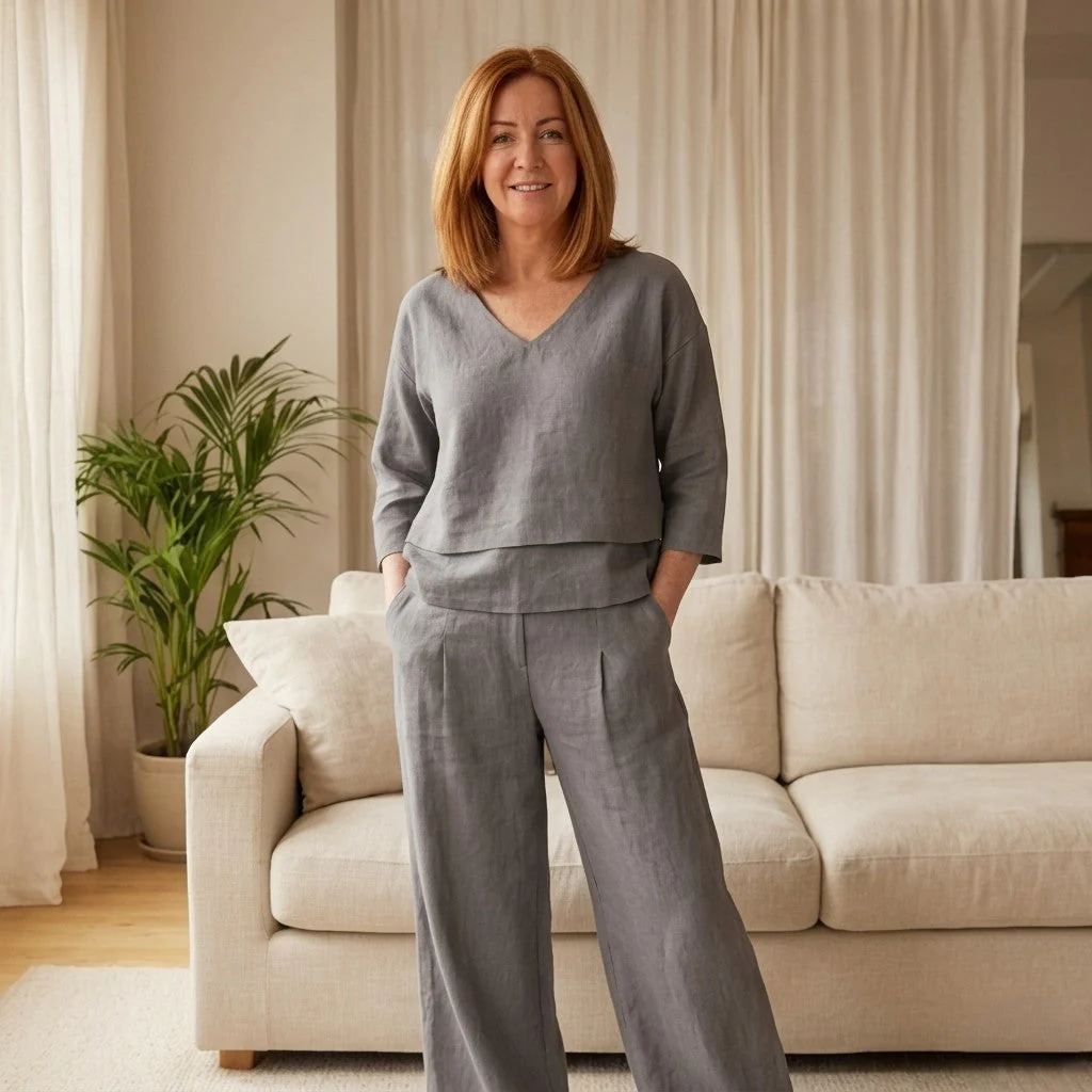 Hemvale™ – Asymmetric Linen Blend Top & Wide-Leg Pants 2-Piece Set +50% OFF - Image 8