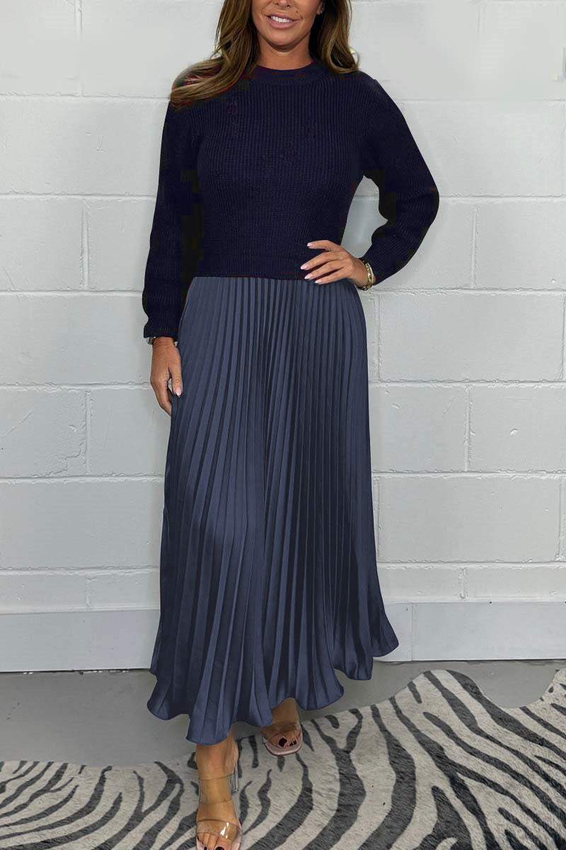 The Pleat-Skirt Sweater Dress - An Elegant Outfit in One Piece + 50% OFF - Image 5