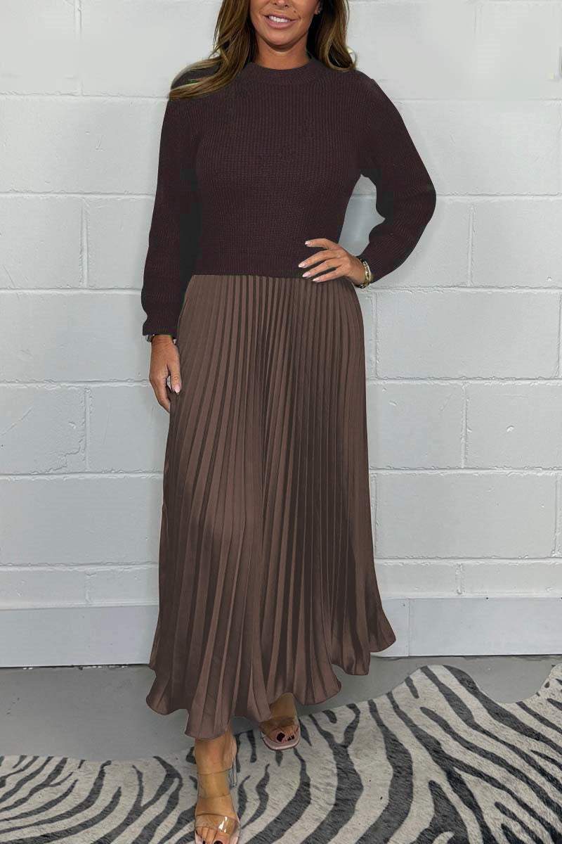 The Pleat-Skirt Sweater Dress - An Elegant Outfit in One Piece + 50% OFF - Image 8