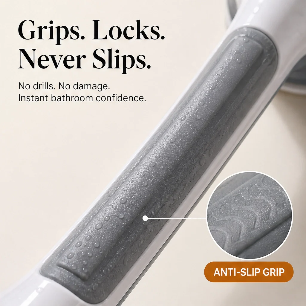 Steadwell™ – Drill-Free Suction Grab Bar with Washable Reusable Grip + 50% OFF - Image 2