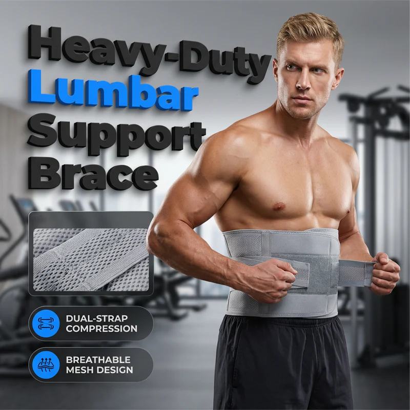 Spinora™ – Dual-Strap Compression Back Brace with Removable Lumbar Stays + 50% OFF