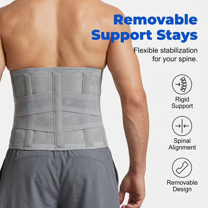Spinora™ – Dual-Strap Compression Back Brace with Removable Lumbar Stays + 50% OFF - Image 3