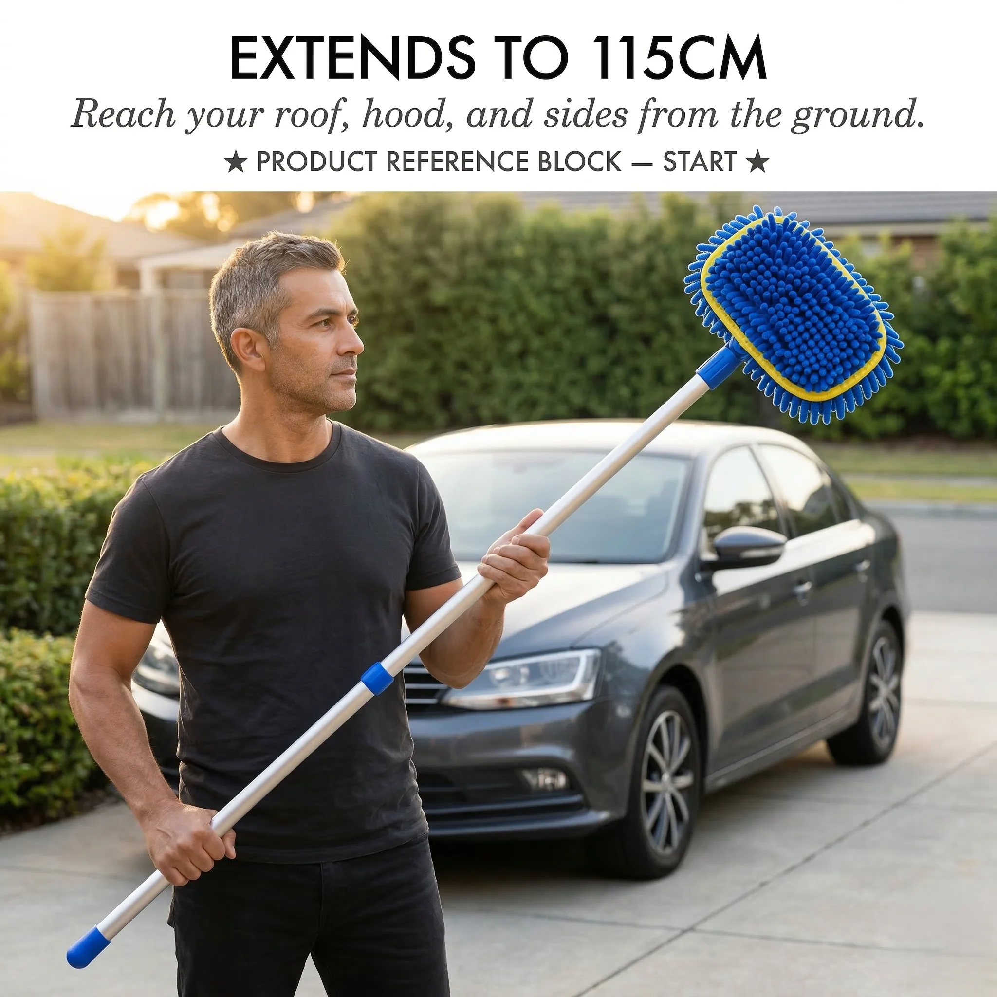 Gleamford™ – Telescopic Long Handle Car Wash Mop with Soft Chenille Head + 50%b OFF - Image 2
