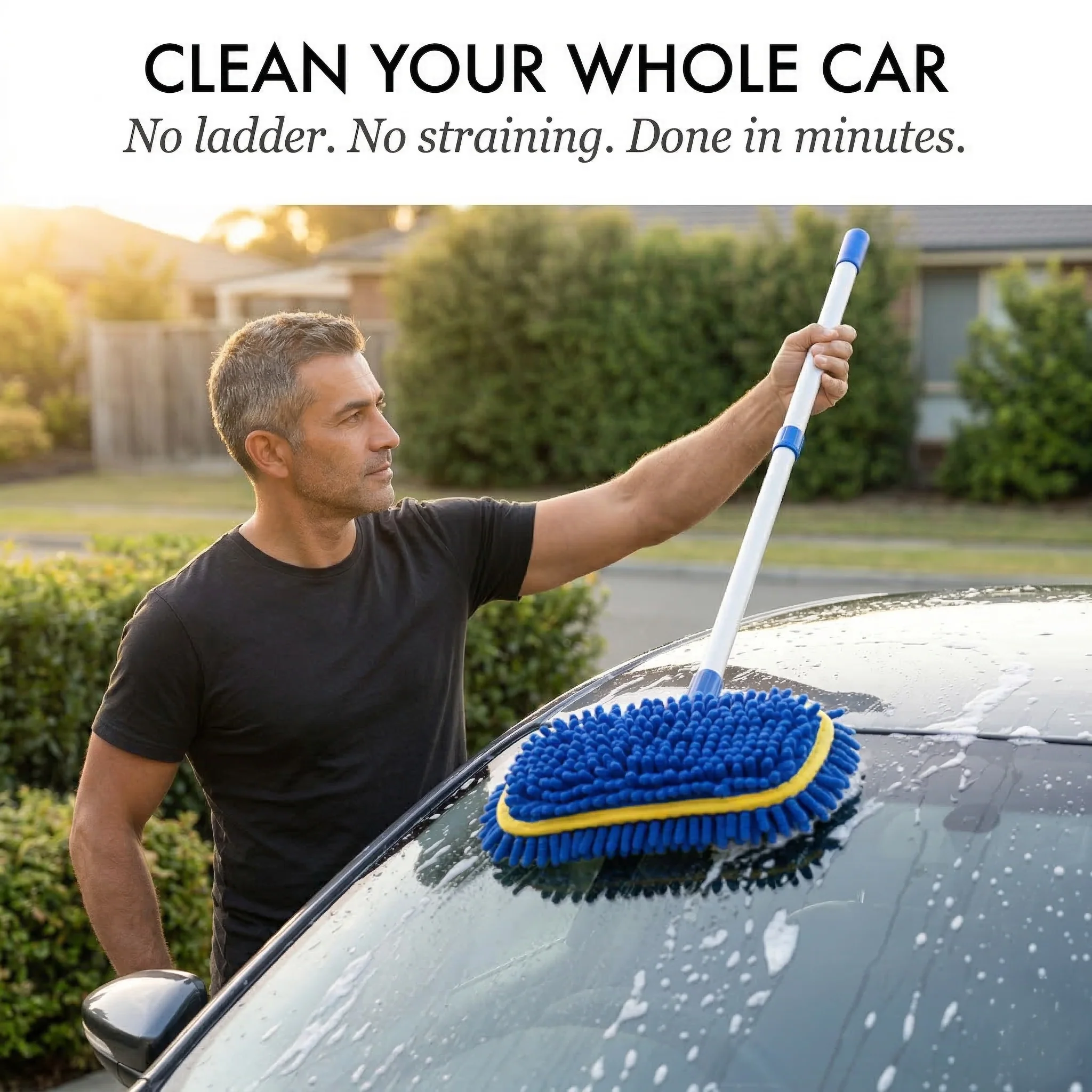 Gleamford™ – Telescopic Long Handle Car Wash Mop with Soft Chenille Head + 50%b OFF - Image 3