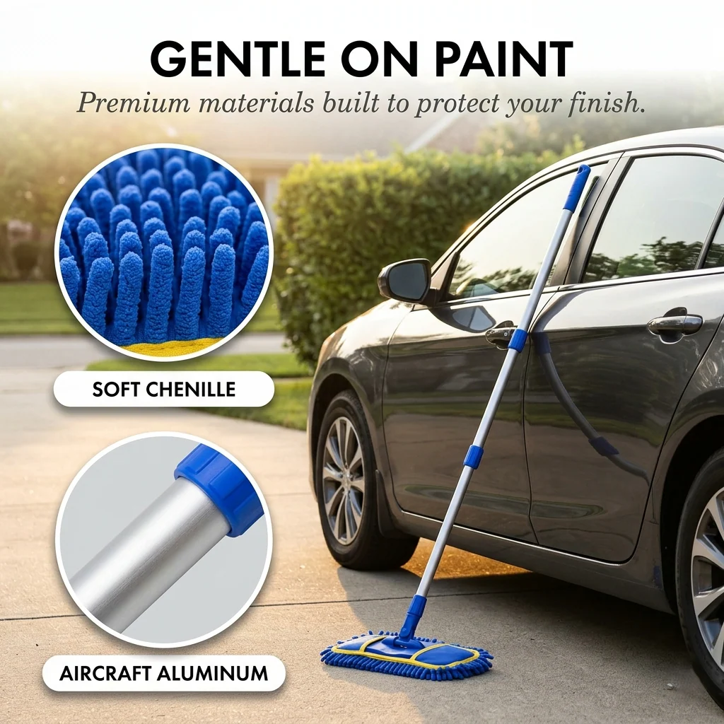 Gleamford™ – Telescopic Long Handle Car Wash Mop with Soft Chenille Head + 50%b OFF - Image 5