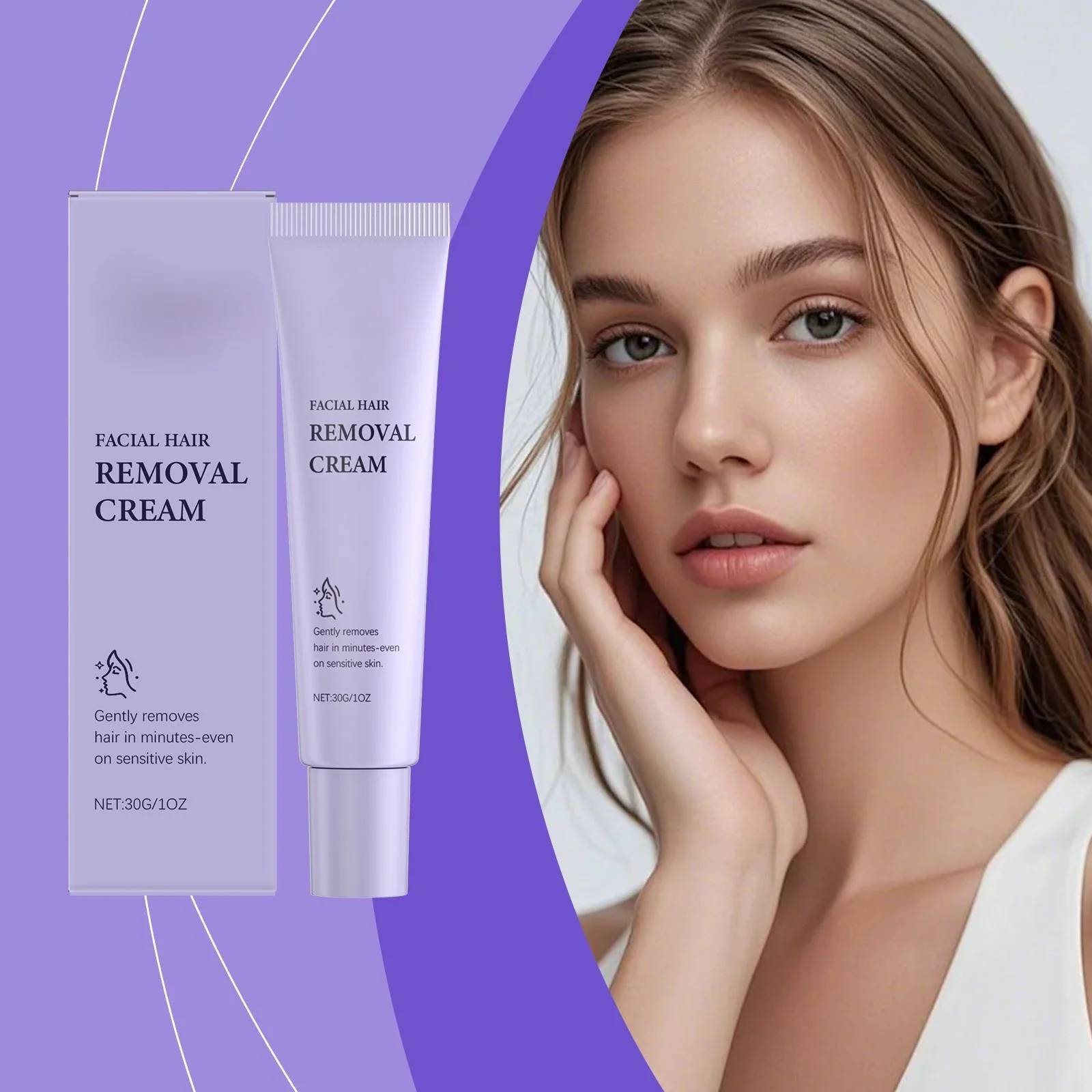 The SmoothLift Facial Cream - Gentle Hair Removal in Minutes + 50% OFF