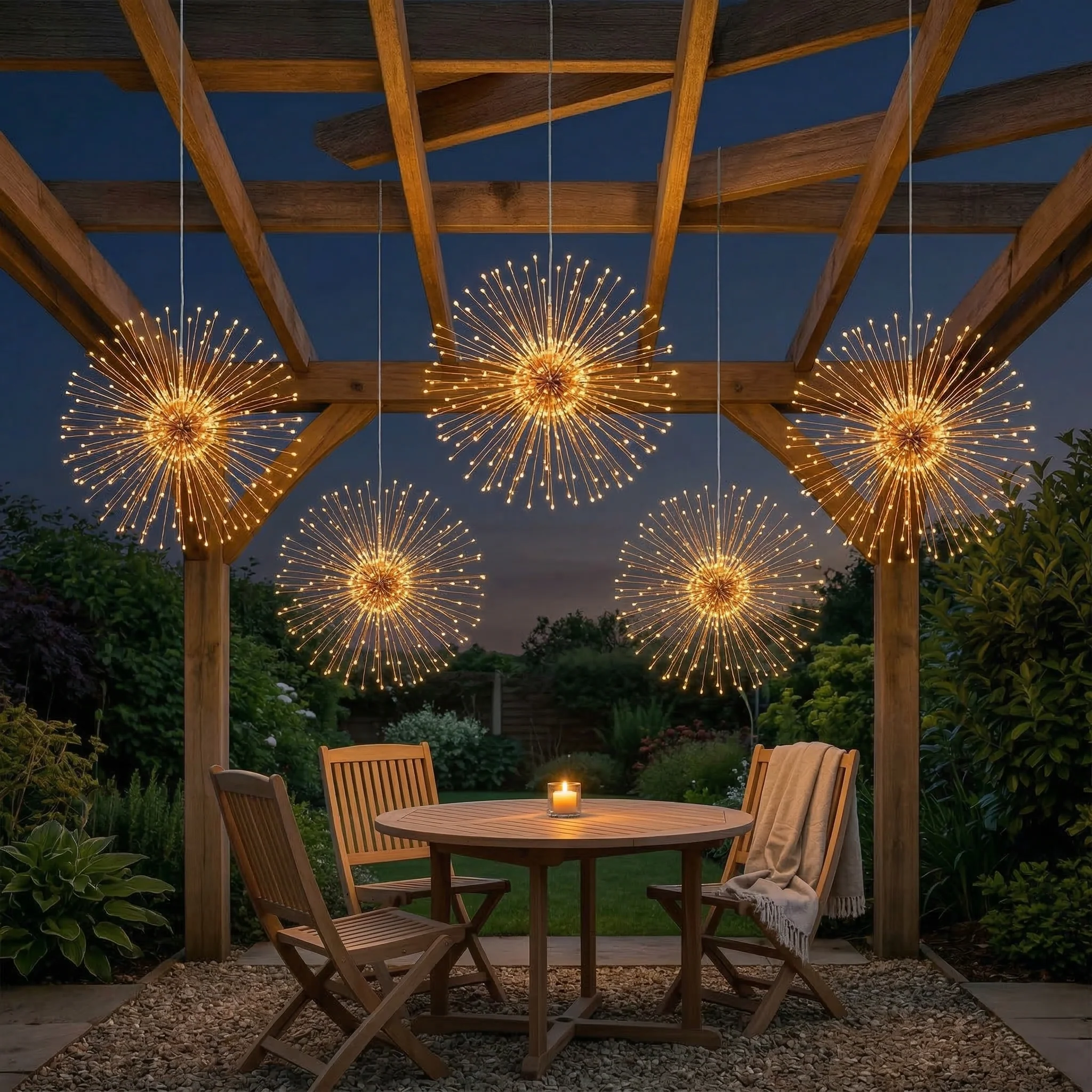 Duskara™ – Solar Firework Hanging Lights, IP65 Waterproof, 8 Modes, Remote Control +50% OFF - Image 2