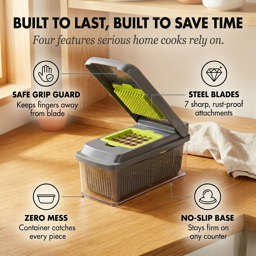 Hone™ – 7-in-1 Multi-Blade Vegetable Chopper & Slicer + 50% OFF - Image 4