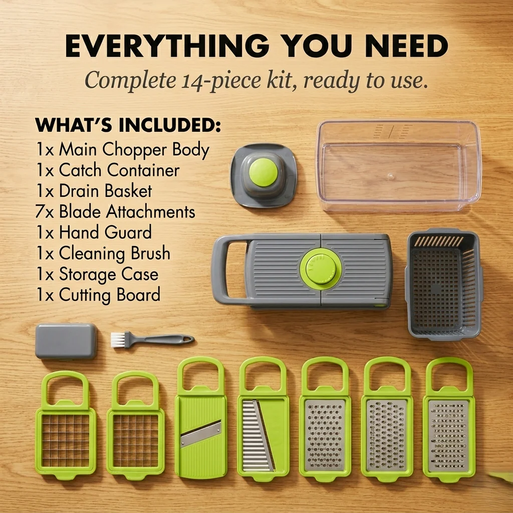 Hone™ – 7-in-1 Multi-Blade Vegetable Chopper & Slicer + 50% OFF - Image 6