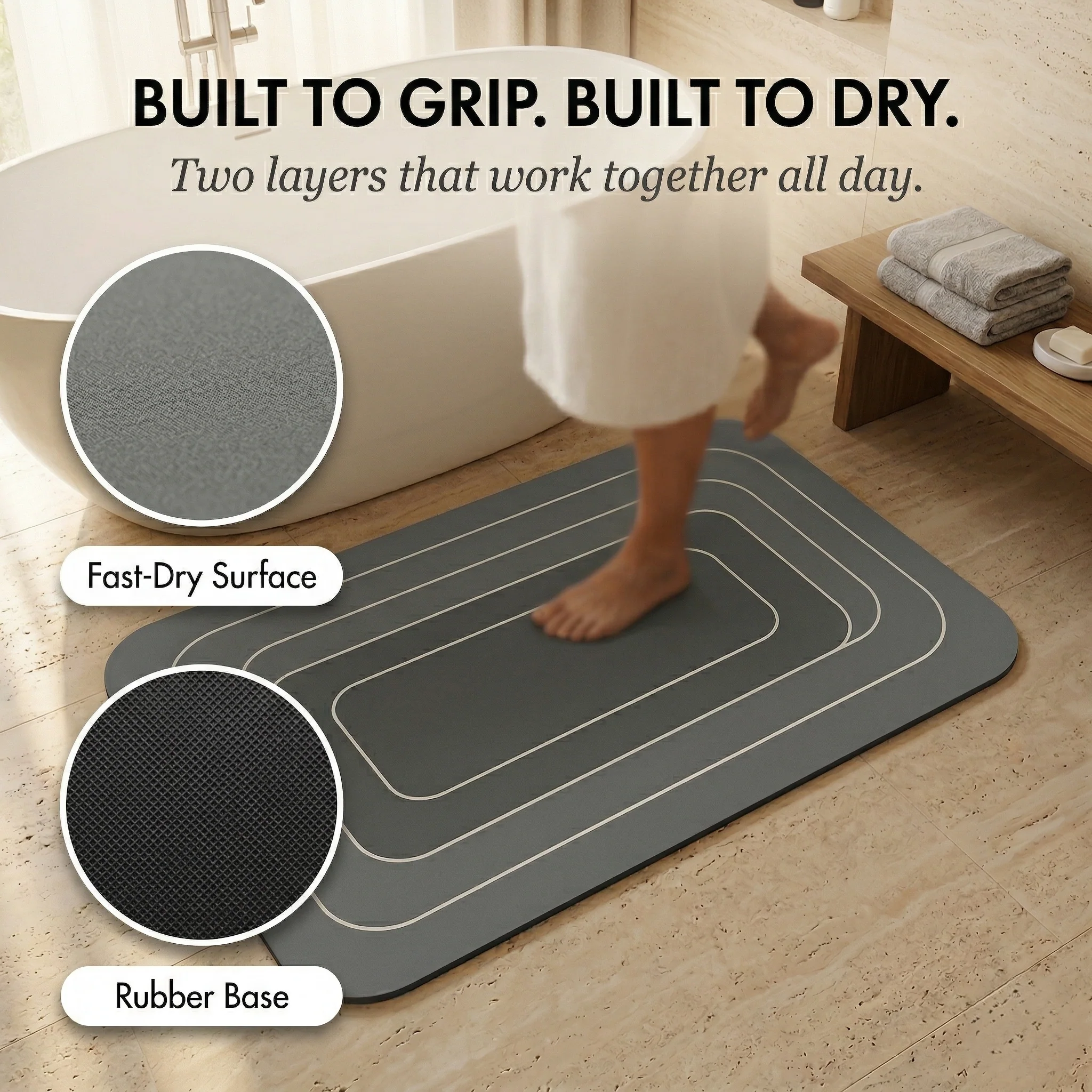 Absorra™ – Super Absorbent Non-Slip Floor Mat | Fast Dry, Stain Resistant, Rubber Bottom +50% OFF - Image 6
