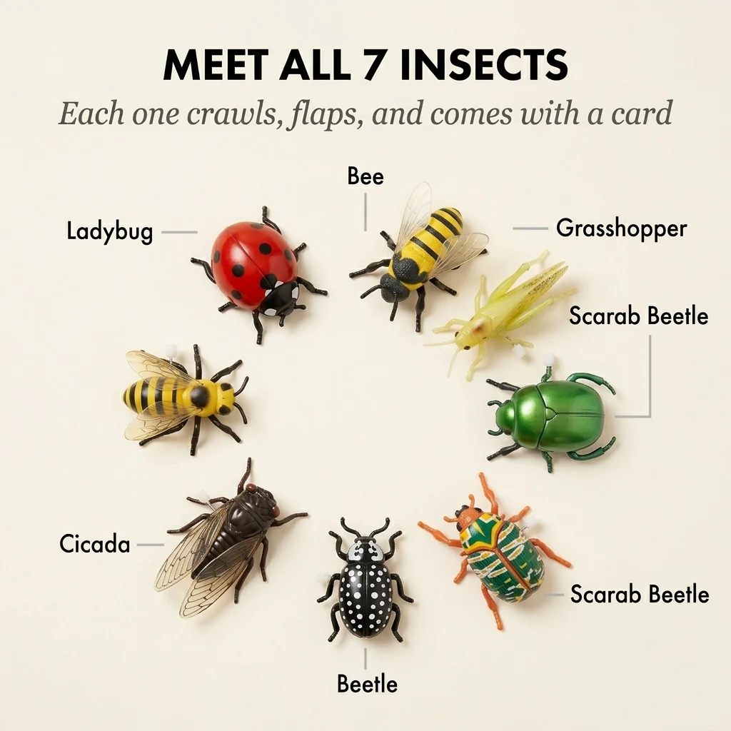 Scoutling™ – Wind-Up Crawling Insect Discovery Set with Glow Wings & Science Cards +50% OFF - Image 7