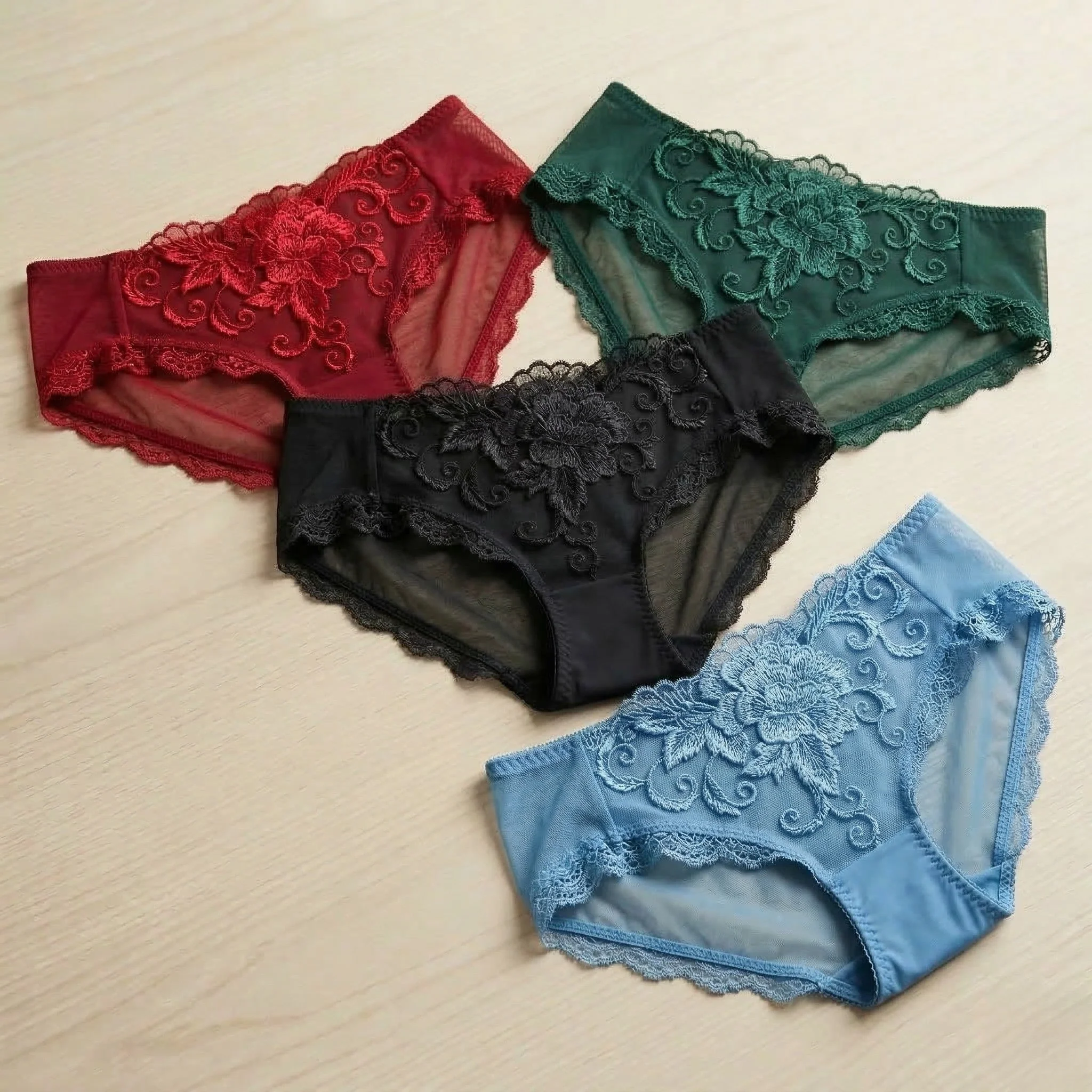 Gossamer™ – Embroidered Floral Lace Mesh Panties for Women + 50% OFF - Image 11