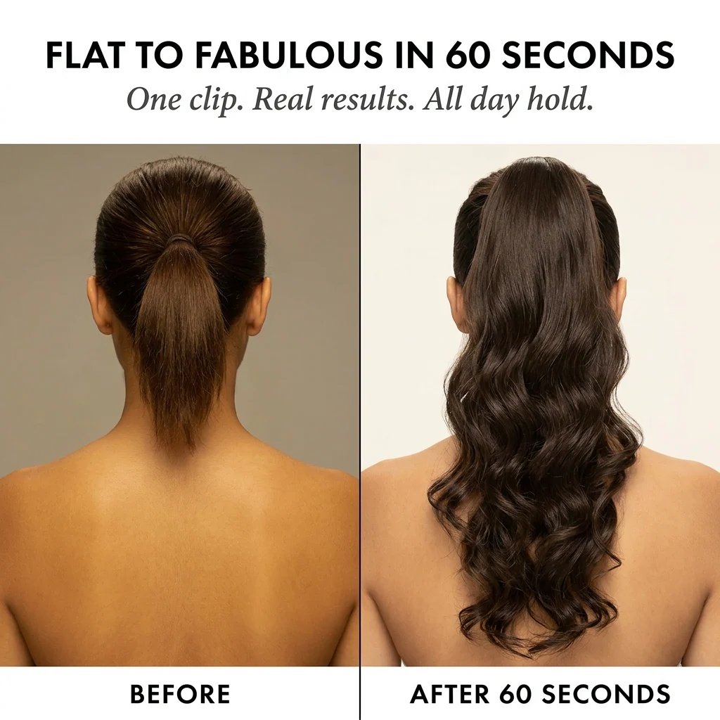 GlowMane™ – Long Curly Wavy Clip-In Ponytail Hair Extension + 50% OFF - Image 3