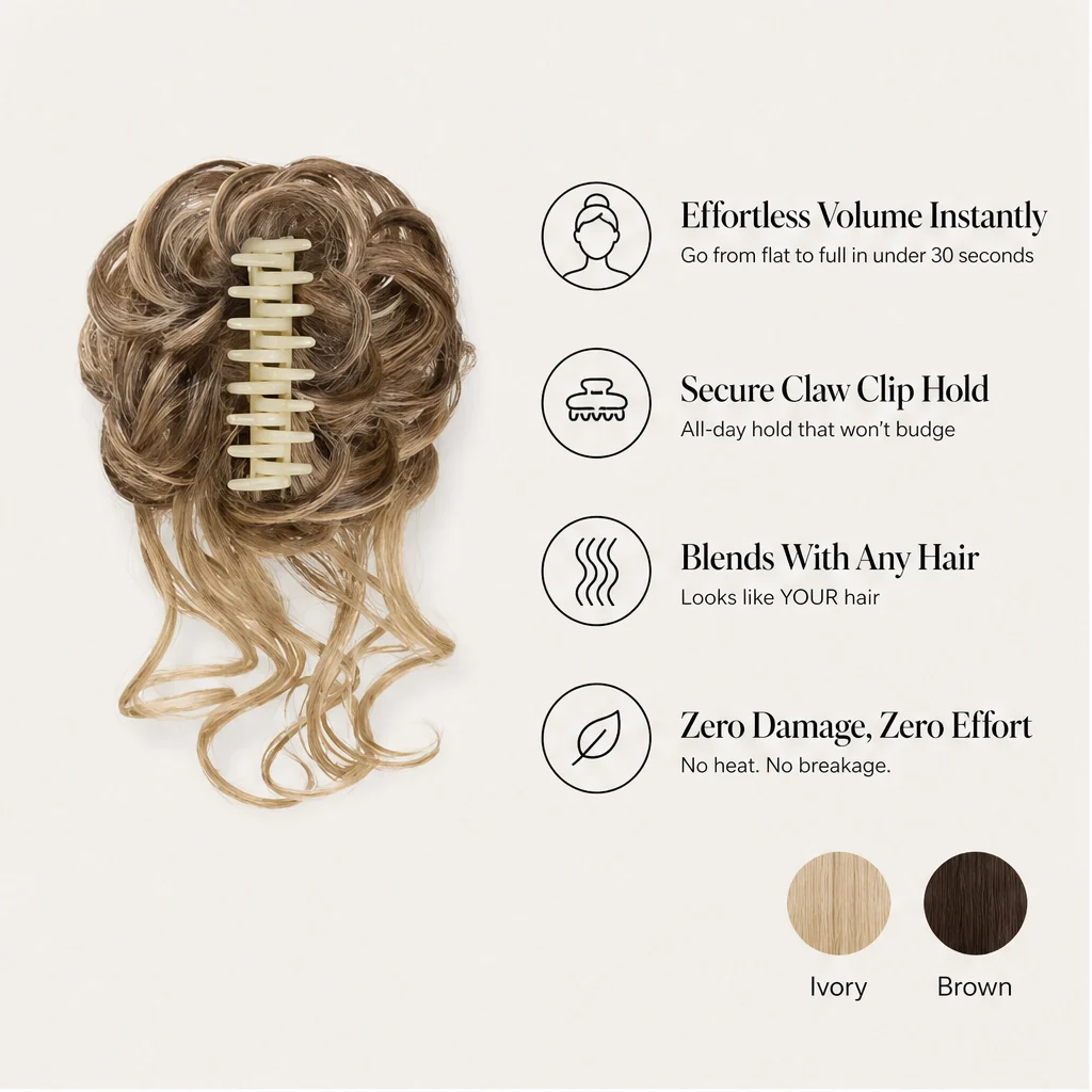 Lushe™ – Fluffy Volume Bun Hairpiece with Detachable Claw-Clip Design + 50% OFF - Image 3