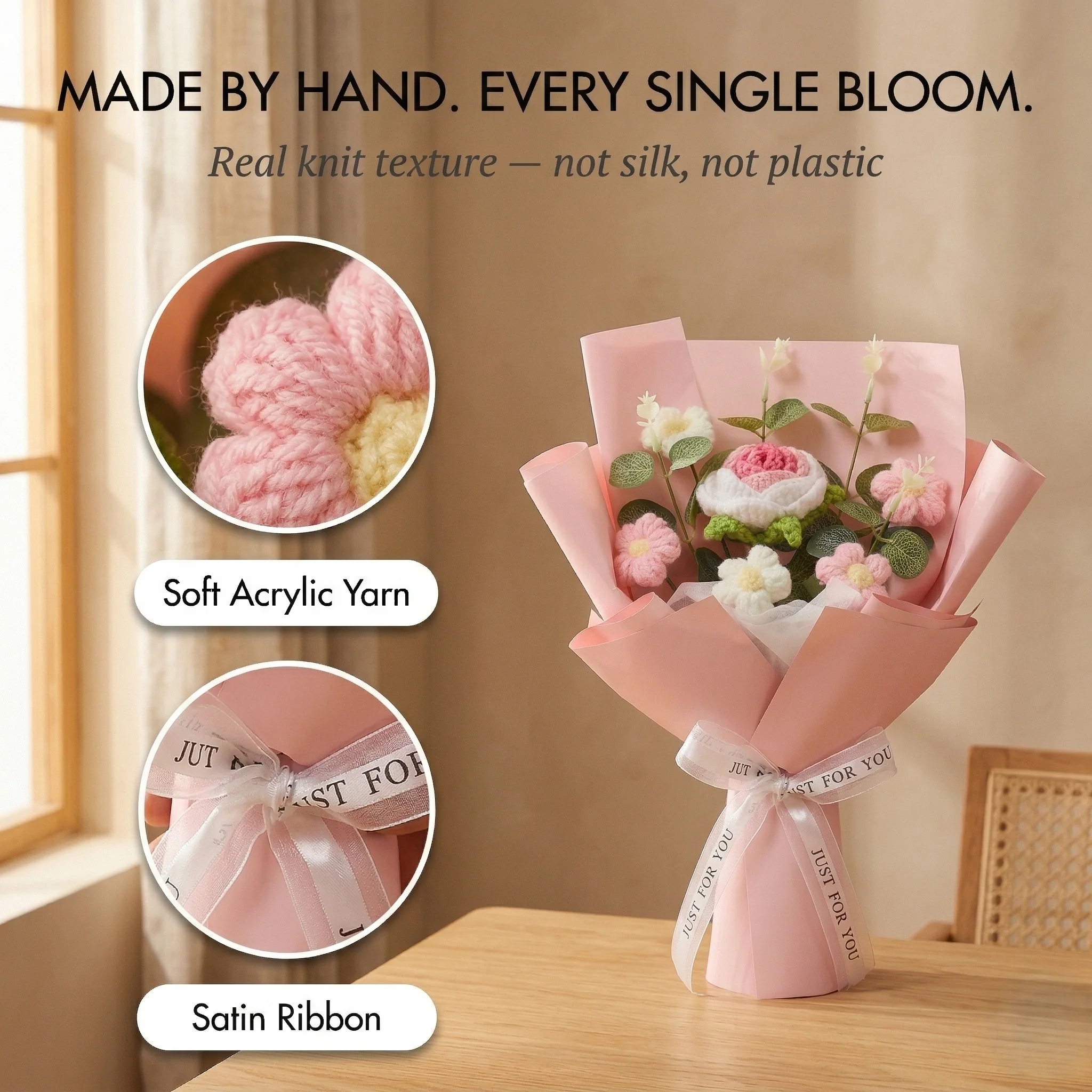 Threadbloom™ – Handmade Crochet Flower Bouquet, Forever Keepsake Gift + 50% OFF - Image 4