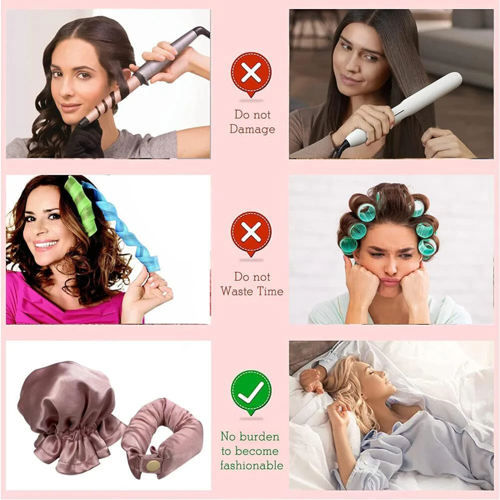 The AuraSatin Heatless Curls - Salon Curls Overnight, Zero Heat Damage + 50% OFF - Image 9