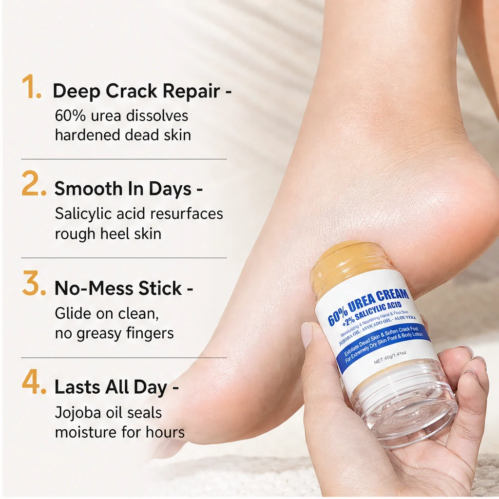 Soleve™ – 60% Urea & Salicylic Acid Repair Foot Cream for Cracked Heels + Buy 1 Get 1 FREE - Image 2