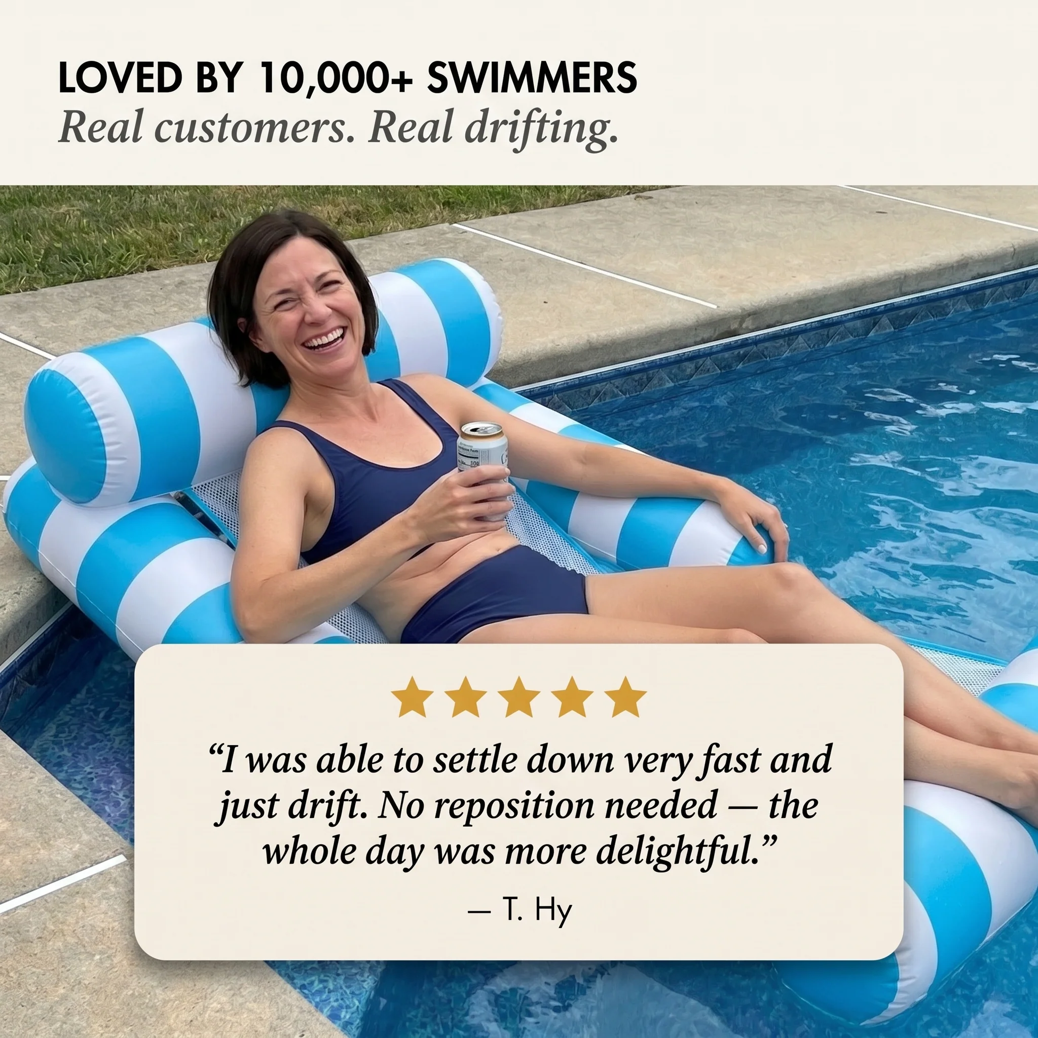 Driftcove™ – 4-Sided Support Inflatable Pool Float Lounge Chair + 50% OFF - Image 4