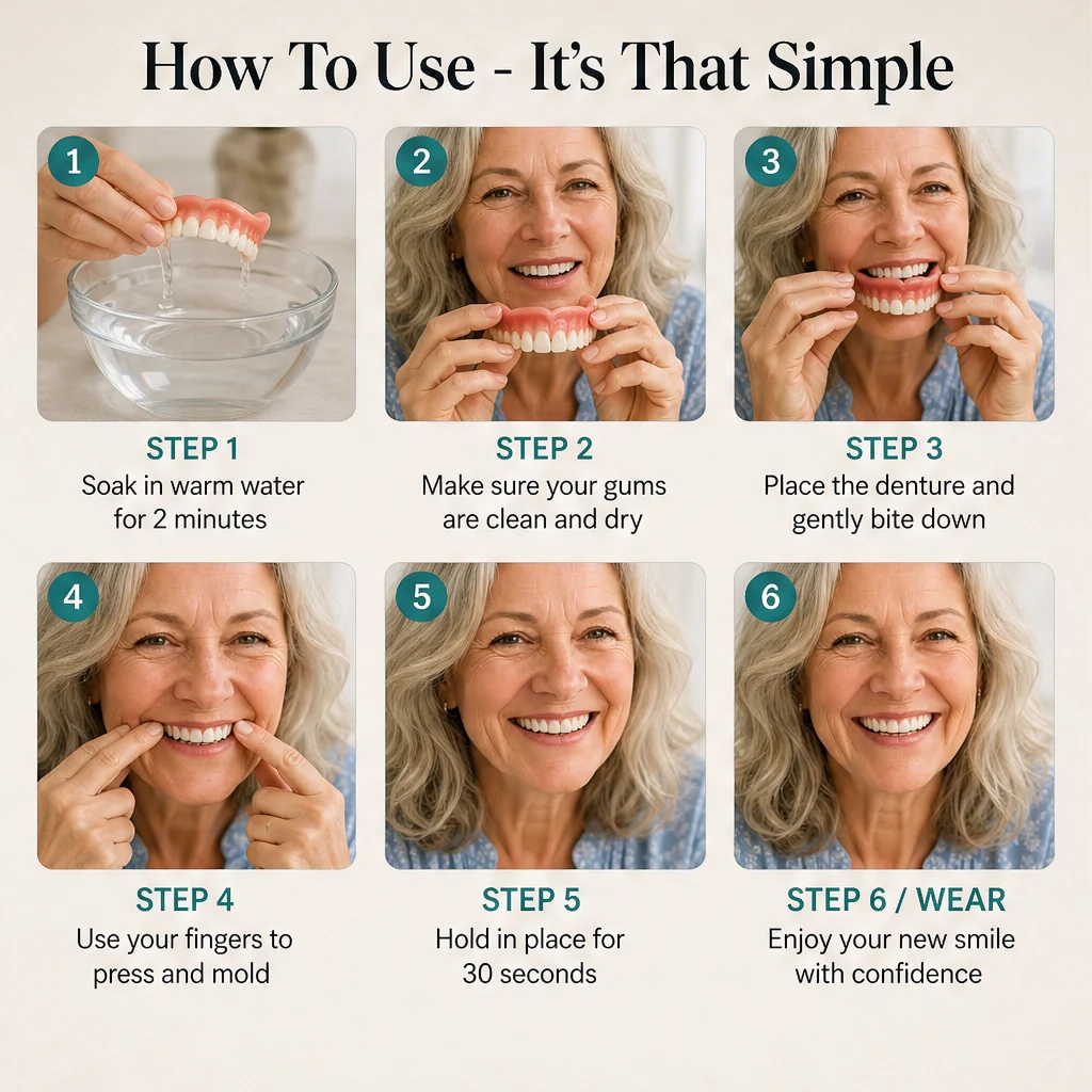 Smilora™ – Custom-Fit At-Home Cosmetic Dentures, Remoldable Natural-Look Fit + 50% OFF - Image 8