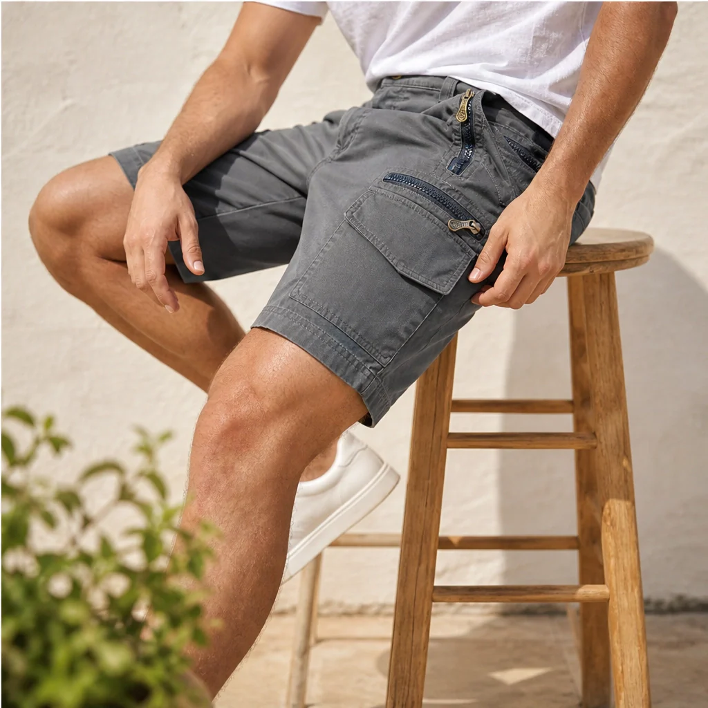 Hawthorne™ – 8-Pocket Cotton Cargo Shorts with Elastic Drawstring Waist + 50% OFF - Image 2