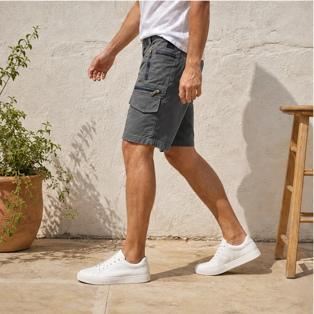 Hawthorne™ – 8-Pocket Cotton Cargo Shorts with Elastic Drawstring Waist + 50% OFF - Image 3