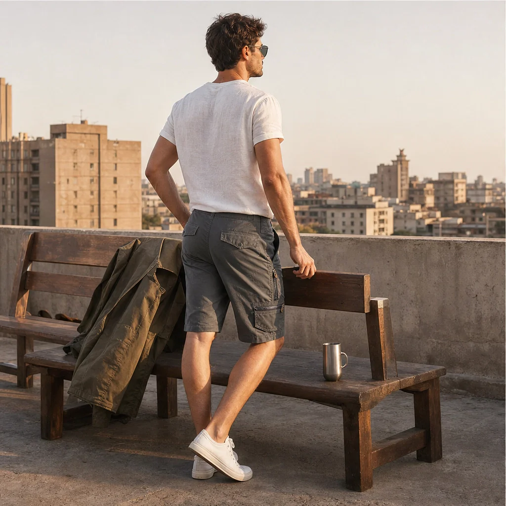 Hawthorne™ – 8-Pocket Cotton Cargo Shorts with Elastic Drawstring Waist + 50% OFF - Image 4