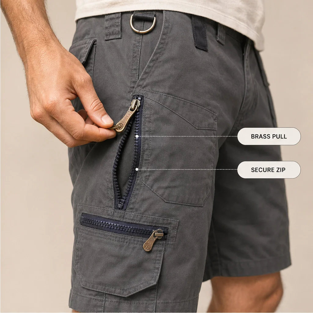Hawthorne™ – 8-Pocket Cotton Cargo Shorts with Elastic Drawstring Waist + 50% OFF - Image 7