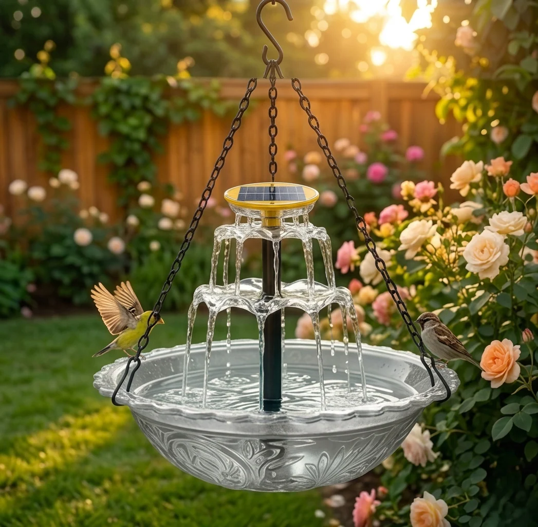Arbora™ – Solar Cascade Hanging Bird Bath Fountain +50% OFF - Image 10