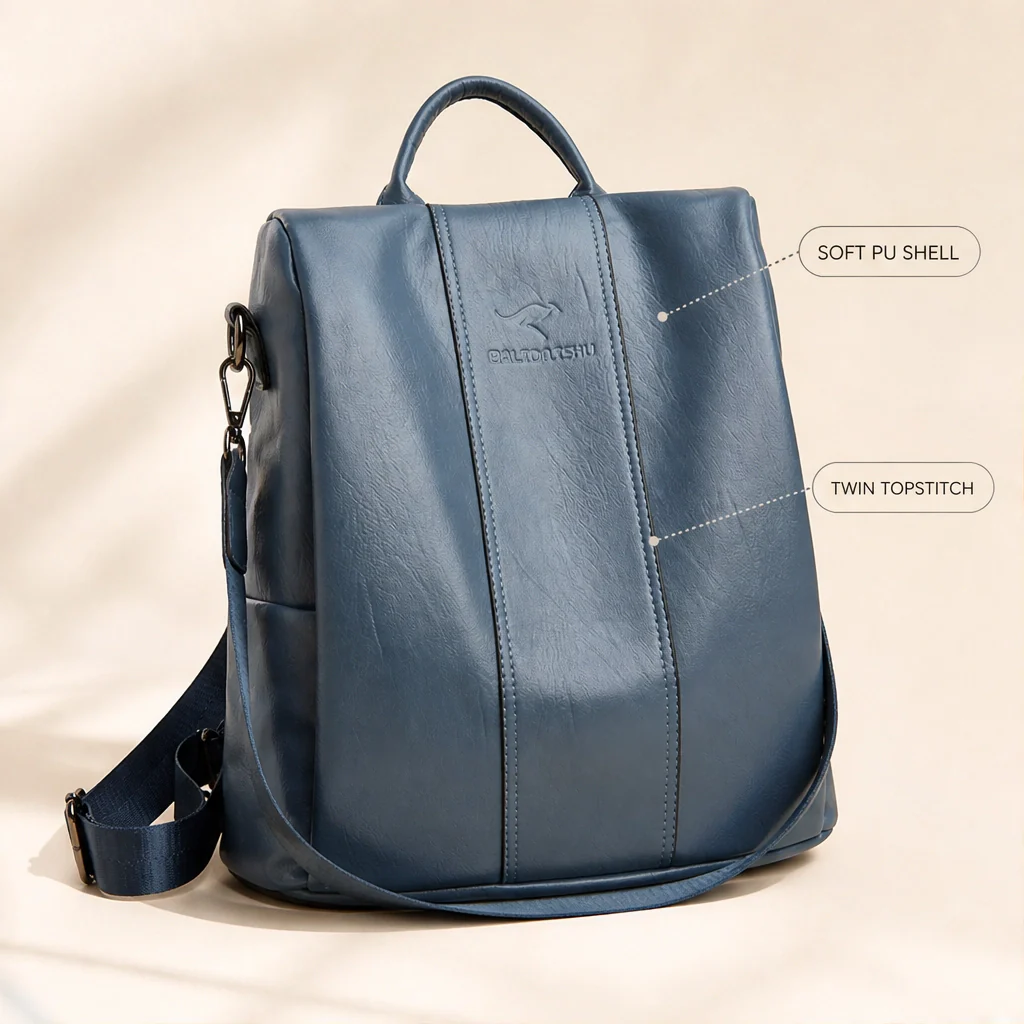Vellora™ – Structured Large-Capacity Leather Backpack for Women + 50% OFF - Image 11
