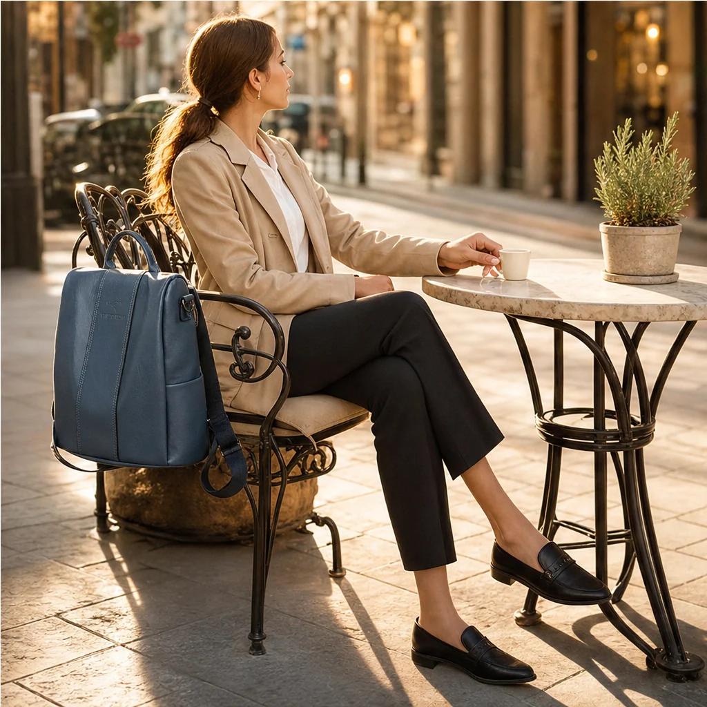 Vellora™ – Structured Large-Capacity Leather Backpack for Women + 50% OFF - Image 4