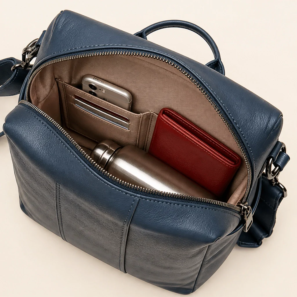 Vellora™ – Structured Large-Capacity Leather Backpack for Women + 50% OFF - Image 8