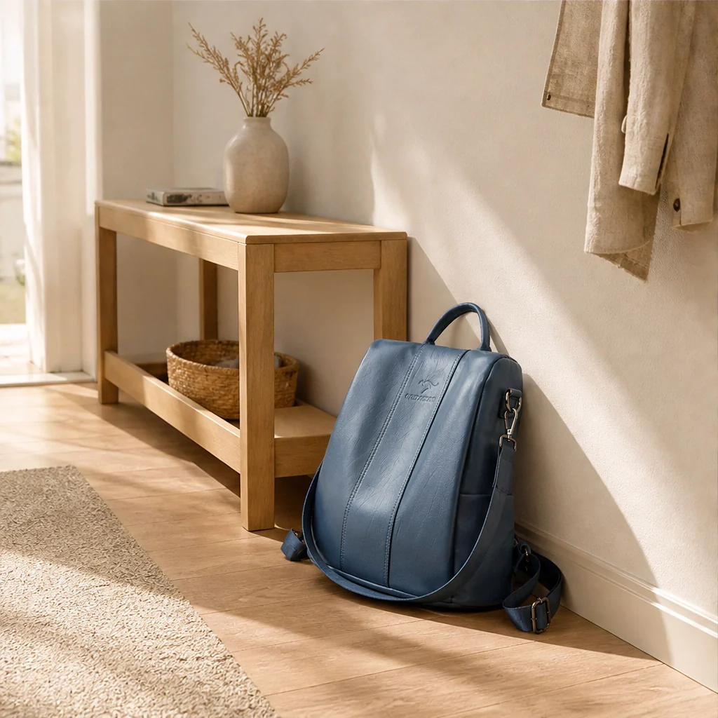 Vellora™ – Structured Large-Capacity Leather Backpack for Women + 50% OFF - Image 9