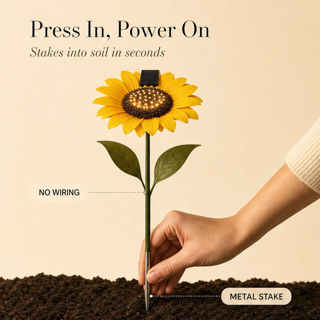 Goldengrove™ – Solar-Powered Realistic Sunflower Garden Stake Light + 50% OFF - Image 4