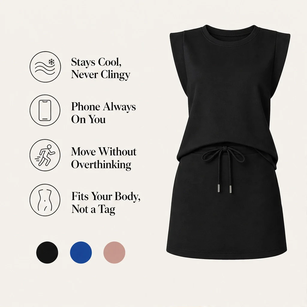 Solaire™ – Breathable Cap-Sleeve Top & Pocketed Skort Set + 50% OFF - Image 5