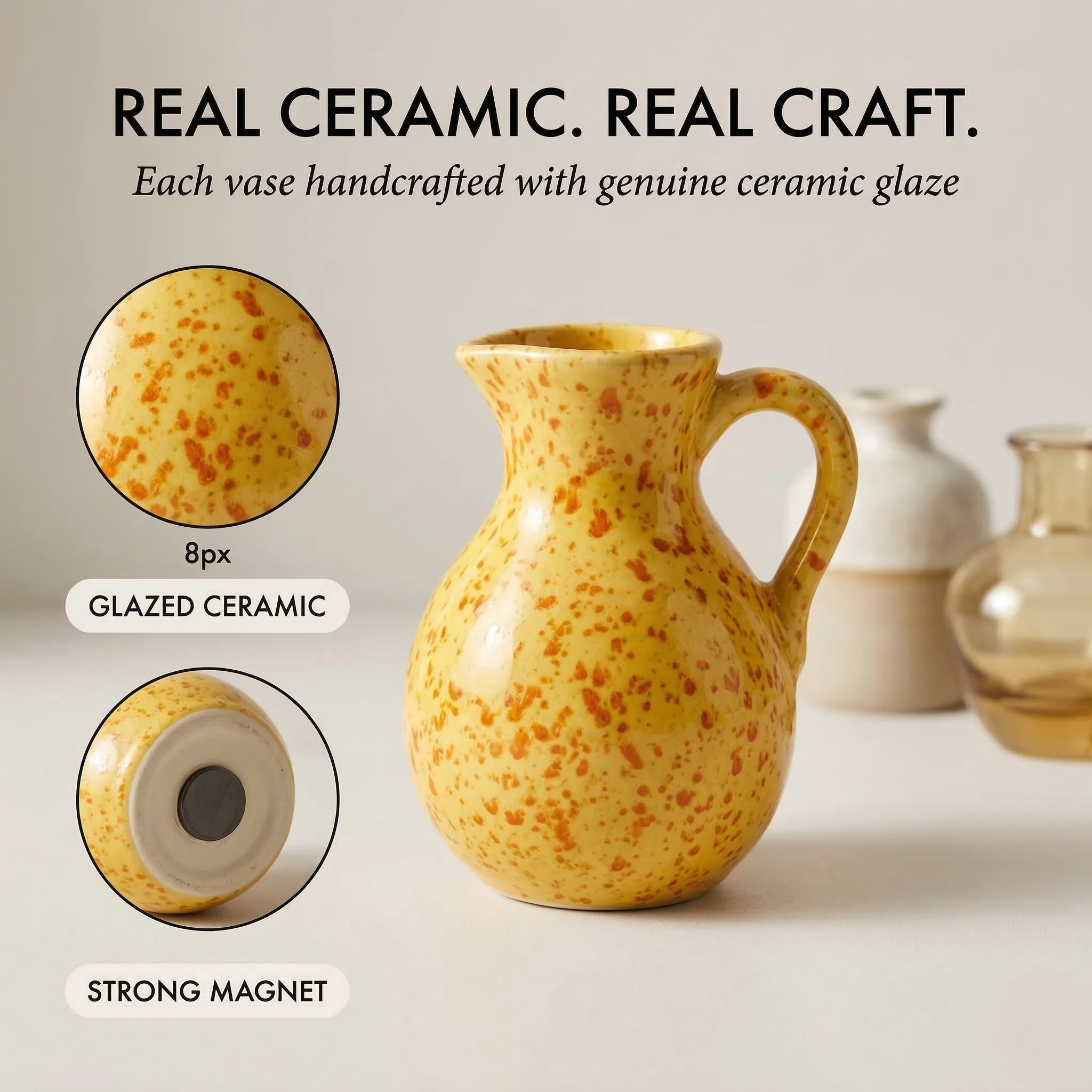 Petalia™ – Mini Ceramic Magnetic Flower Vases for Refrigerator (Set of 8) +50% OFF - Image 4