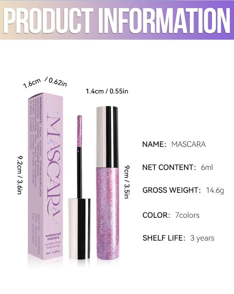 The AuraSpark Colorful Glitter Mascara — Long-Lasting Brilliance + 50% OFF - Image 6